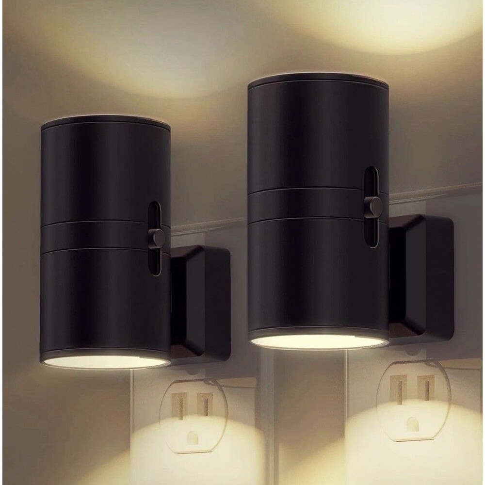 L LOHAS Dimmable LED Night Light, Adjustable Brightness, 2 Pack, Plug-In